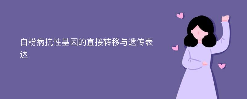 白粉病抗性基因的直接转移与遗传表达