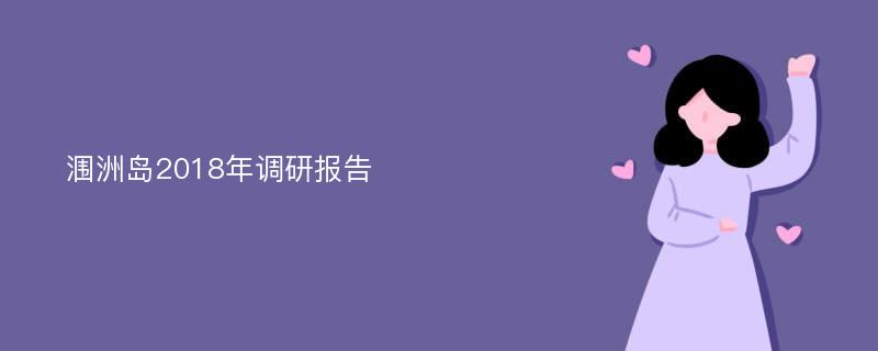 涠洲岛2018年调研报告