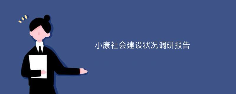 小康社会建设状况调研报告