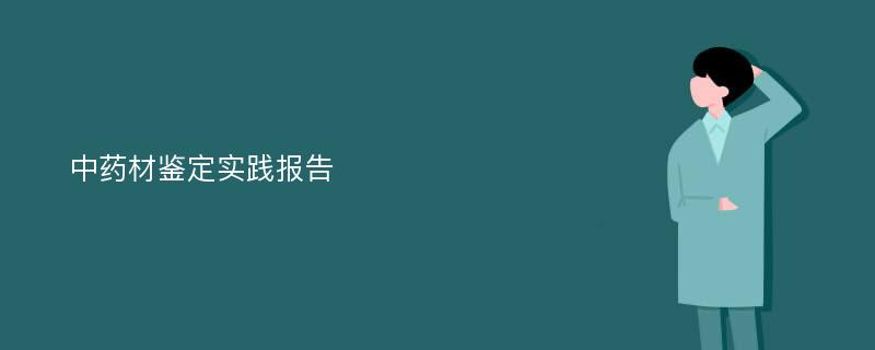 中药材鉴定实践报告