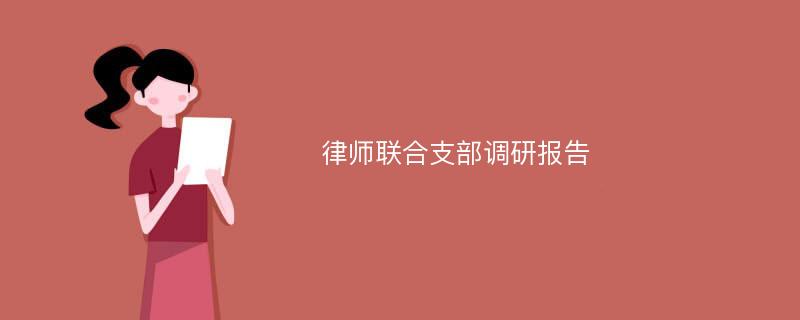 律师联合支部调研报告